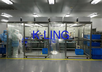 Cuadro de aleación de aluminio Pared blanda Sala limpia para la industria Sala limpia a una temperatura de 20-25C