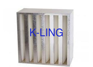 El alto aire de la HVAC del acuerdo del flujo de aire filtro el filtro del banco V con el marco del hierro galvanizado
