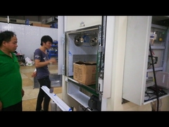 Cabina de ducha de aire industrial para taller con línea de transporte