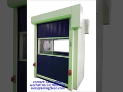 Puerta de persiana enrollable de PVC para sala limpia, ducha de aire para microelectrónica, sistema de control PLC