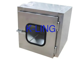 600*600*600mm Zona de trabajo interna Caja de pase de sala limpia con elevación personalizable y aterrizaje con soporte