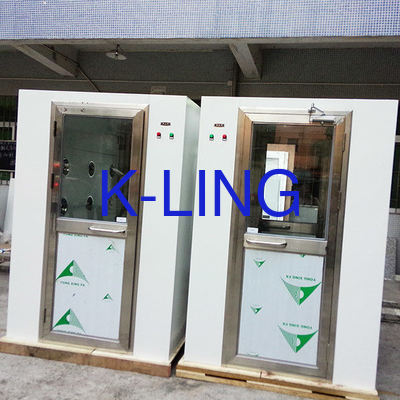 Ducha de aire de acero inoxidable con capacidad para 1-2 personas y botón de parada de emergencia, frecuencia de 50 Hz/60 Hz