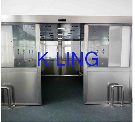 Túnel de ducha de aire de acero inoxidable hecho de material SUS304 T 1,0 mm para la contaminación controlada en salas limpias industriales