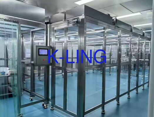 Sala limpia modular ISO 5 diseñada con piso de vinilo de PVC y nivel de ruido inferior a 65 dB, lo que garantiza estrictos estándares de control de la contaminación