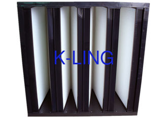 Filtro de aire industrial de la fibra de vidrio de los filtros de aire de la célula secundaria de V con el marco del plástico del ABS
