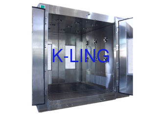 Caja de paso industrial del recinto limpio de la ducha de aire para el sitio limpio, tipo puertas del oscilación