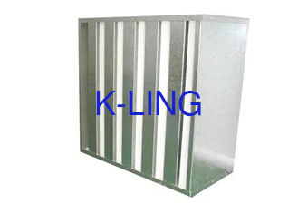 La capacidad grande del polvo del filtro de aire del banco de H14 V galvanizó/marco de acero inoxidable