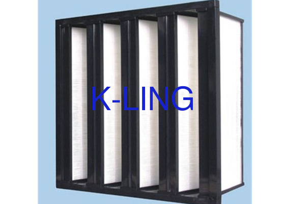 Capacidad de polvo V Banco de filtros con Holt Melt Beads Spacer H13 H14 Grado 18 M2 Área de medios