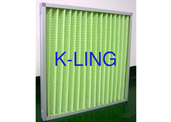 Filtro de aire de panel pliado de grado prefiltrado con redes de protección galvanizadas