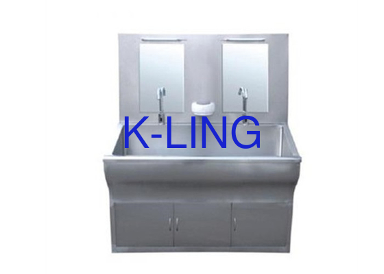 Tamaño personalizado Lavabo de acero inoxidable con dispensador de jabón para el hospital
