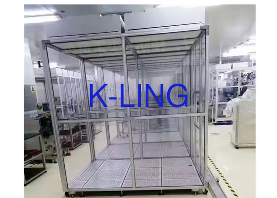 Cuarto limpio de módulo personalizado Cuarto limpio de pared blanda con iluminación LED y control PLC