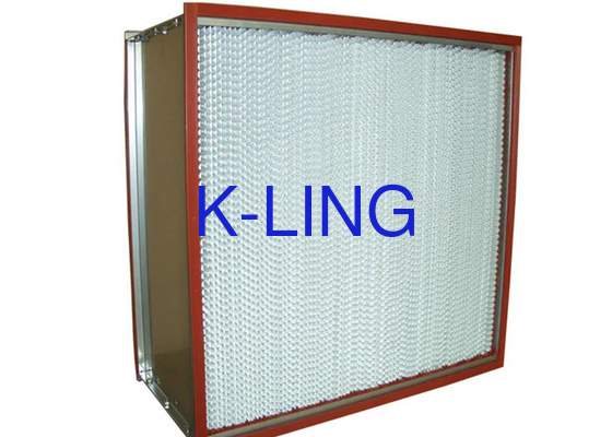 Filtro de aire HEPA 99.995% 0.3um Filtro de aire HEPA con sello de pegamento AB y resistencia a altas temperaturas