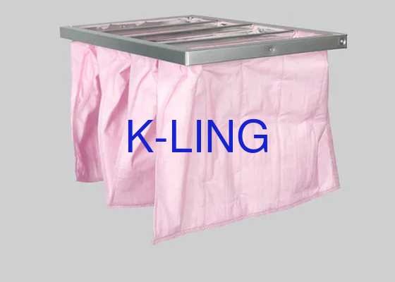 Filtro de aire de bolsillo con forma cuadrada para una purificación eficaz del aire