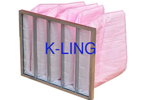 Filtro de aire de bolsillo con forma cuadrada para una purificación eficaz del aire