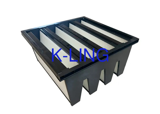 Cuadro de plástico V Filtro de banco para adhesivo poliuretano flexible industrial Temperatura máxima 80 ° C