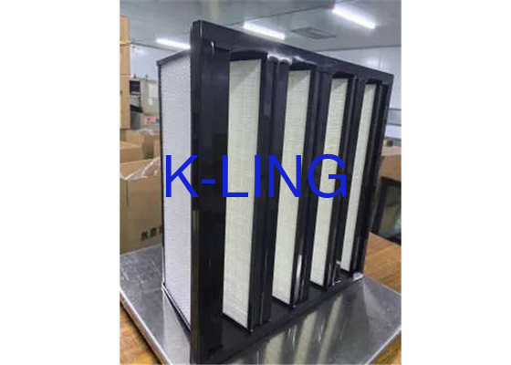 Cuadro de plástico V Filtro de banco para adhesivo poliuretano flexible industrial Temperatura máxima 80 ° C