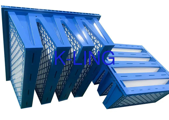 Filtro de banco de plástico con alta eficiencia de filtración 99,9% y capacidad de retención de polvo de 200-2400 g/m2