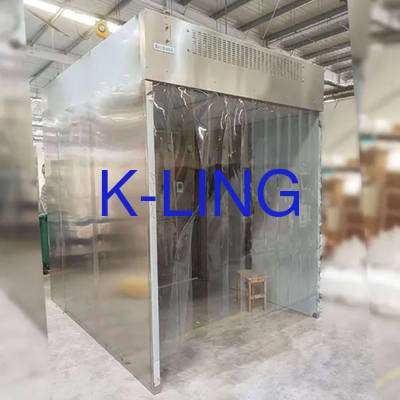 Cabina de pesaje de control de puertas con modo de ducha de aire de doble cara y cortina de PVC