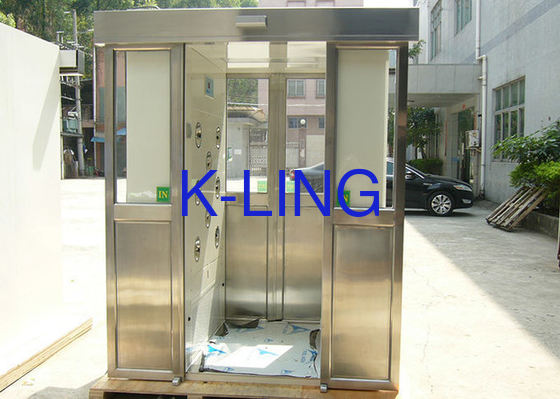 Ducha de aire de acero inoxidable con capacidad para 1-2 personas y botón de parada de emergencia, frecuencia de 50 Hz/60 Hz