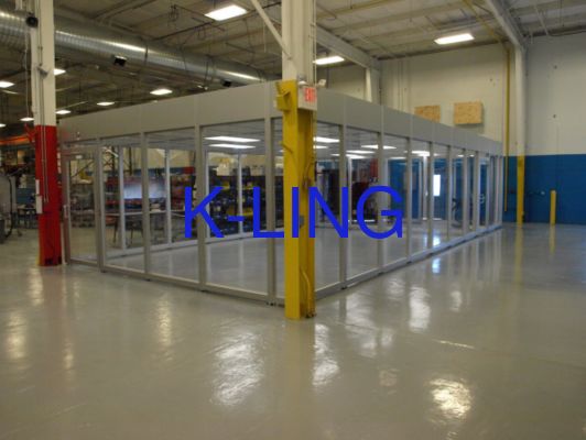 Sistema modular de sala limpia con iluminación LED integrada ISO5 ISO6 ISO7 ISO8 Rango de purificación y material de piso de PVC