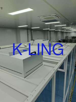 Sala limpia modular de montaje y desmontaje rápido con filtración HEPA del 99,99%@0,3um y luz de purificación de 300LUX