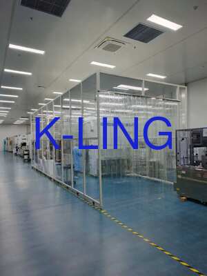 Sala blanca de pared blanda ISO 8 con velocidad de aire de 0,45 m/s y filtración HEPA H14 para control de contaminación