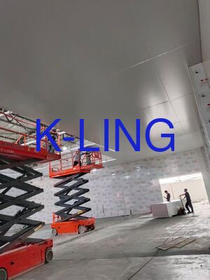 Panel Sandwich de vidrio de magnesio de lana de roca de 50 mm Sala limpia de pared dura Clase 1000 ISO5 ISO6 ISO7 Rango de purificación Sistemas de paneles de pared