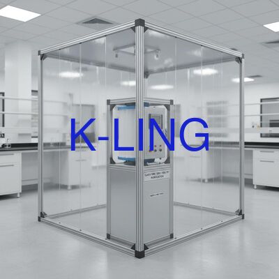 Sala limpia de pared blanda Sala limpia modular con purificación de clase 1000/ISO5/ISO6/ISO7 independiente o montada en la pared y filtro HEPA y prefiltro