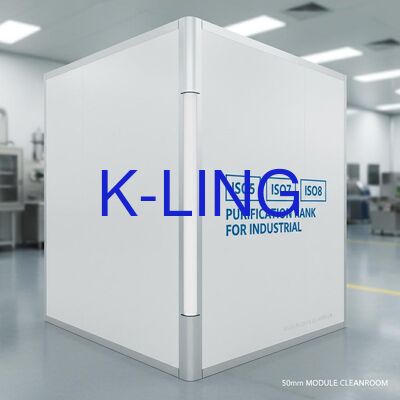 Sala limpia modular de panel de sándwich de 50 mm con purificación ISO5 ISO6 ISO7 ISO8 para uso industrial