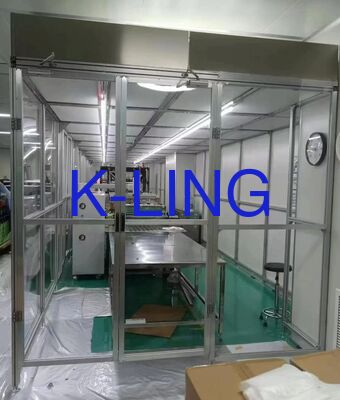 Sala limpia modular ISO 5 diseñada con piso de vinilo de PVC y nivel de ruido inferior a 65 dB, lo que garantiza estrictos estándares de control de la contaminación
