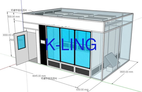 Modular Cleanroom with Suspended Ceiling and HEPA/ULPA Filters Complies With Fire Safety Standards