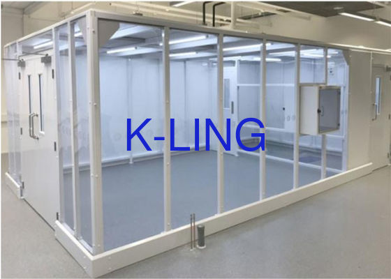 Sala limpia de paredes blandas de 220 V/50 HZ para producción de mascarillas médicas con sala limpia modular clase 10-100