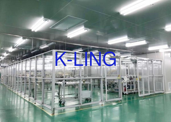 Clase 1000 SUS 304 Cuadro Modular Sala limpia con pared de plexiglás para entornos controlados