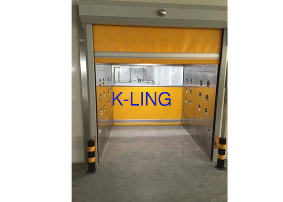 Puerta automática rodante rápida de acero inoxidable del gabinete del túnel de la ducha de aire del cargo