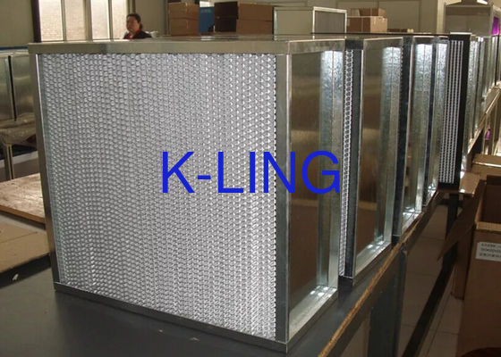 Filtro de aire de Hepa del estilo de la caja de la alta capacidad de la eficacia H14 con la tablilla