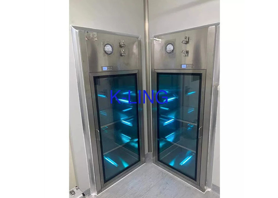 Caja de paso dinámica limpia de alta precisión de seguridad estable con lámpara UV 0.3m / s
