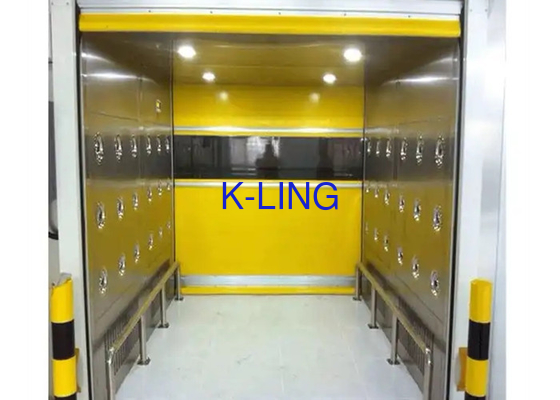equipo rápido del sitio de ducha del cargo de la puerta del obturador del sello del túnel de la ducha de aire 25m/s