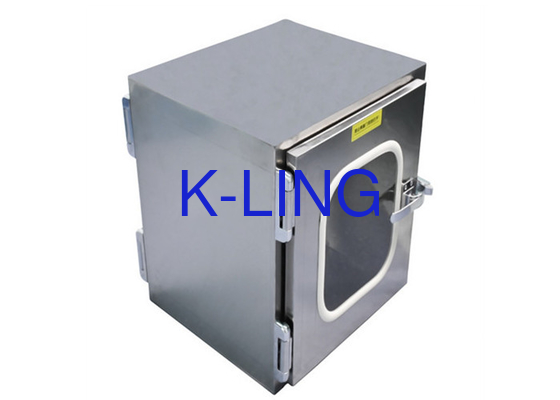 Caja de pases de cuarto limpio de acero inoxidable con estructura integrada