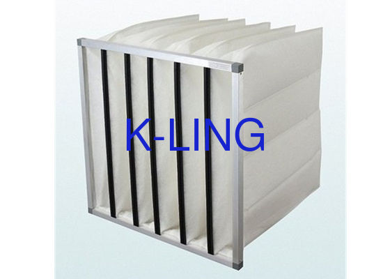 Eficiencia Bolsa de filtro de fibra sintética Bolsa de filtro de aire con marco de aleación de aluminio
