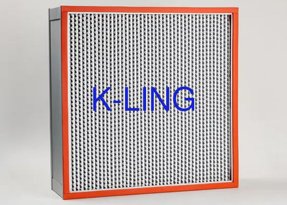 Filtro de aire HEPA 99.995% 0.3um Filtro de aire HEPA con sello de pegamento AB y resistencia a altas temperaturas