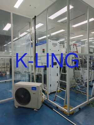 Rápido montaje y desmontaje Sala limpia de pared blanda con filtración Hepa 99,99%@0,3um y sala limpia modular de acero recubierto de polvo