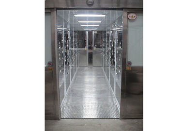 Caja de paso del sitio limpio de la ducha de aire del acero inoxidable del Portable 304 con la puerta automática de la diapositiva