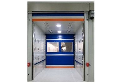 Sitio limpio rápido de la ducha de aire de la puerta del balanceo del PVC con color de azul blanco/rojo