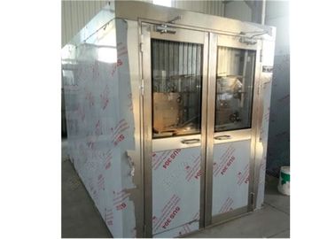 Ducha de aire del recinto limpio de la puerta de oscilación del doble de la electricidad para el cargo y la gente