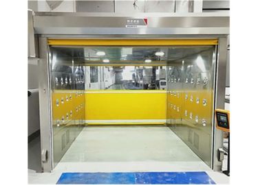 Túnel de la ducha de aire del cargo con el gabinete rápido del SUS de la puerta 304 del rodillo del obturador del PVC