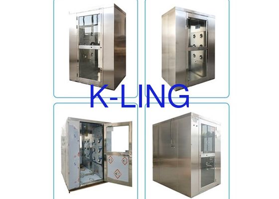 Ducha de aire doble del recinto limpio de la puerta de oscilación del dispositivo de seguridad SUS201