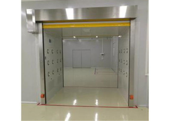túnel de acero inoxidable de la ducha de aire de 1.2m m SUS304/201 con las puertas de la voluta del PVC