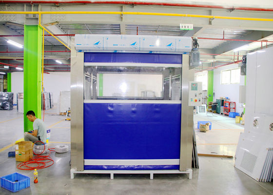 Velocidad de la caja de paso de la ducha de aire de la inducción del infrarrojo de la puerta de la cortina del PVC 25-27m/S