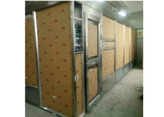 Estándar inoxidable del GMP del sitio limpio de Softwall de la pared del plexiglás del marco de acero