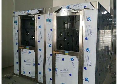 Canal filtrado HEPA de la ducha de aire del recinto limpio del acero inoxidable, sistema de control del PLC